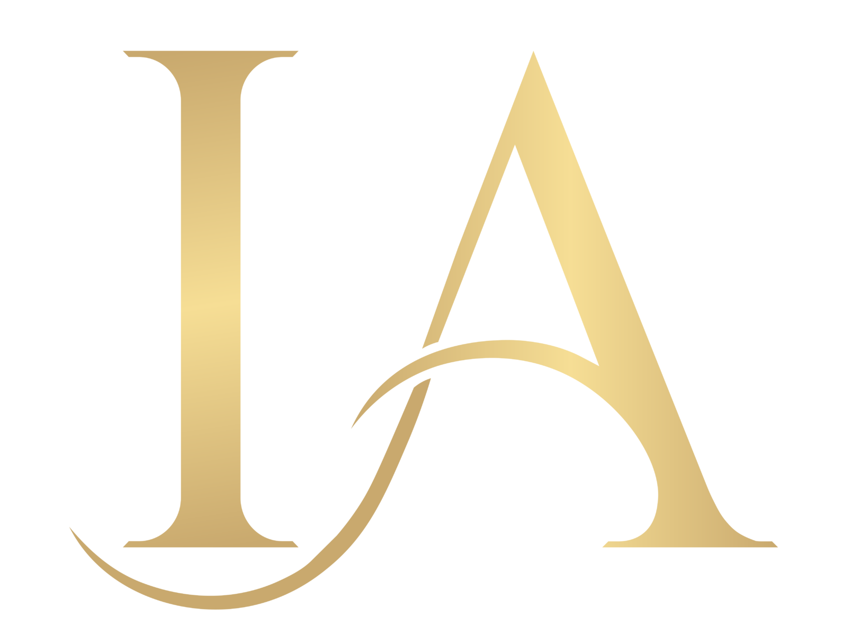 ISLA AURUM Logo-Icon mit den goldenen Initialen IA